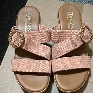Italian Shoemakers Coral Woven Sandals